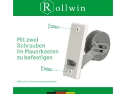 Rollwin Rolladen Gurtwickler Unterputz 105mm Lochabstand Mit 7m Gurt 23mm Rolladengurt Weiß Rollo Wickler Mit Abdeckblende Rollladen Aufwickler* Rollos