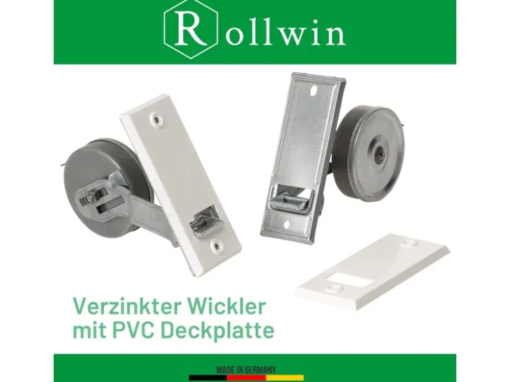 Rollwin Rolladen Gurtwickler Unterputz 135mm Lochabstand Mit Gurtwickler Blende Weiß Ohne Gurt Rollo Wickler Mit Blende* Rollos