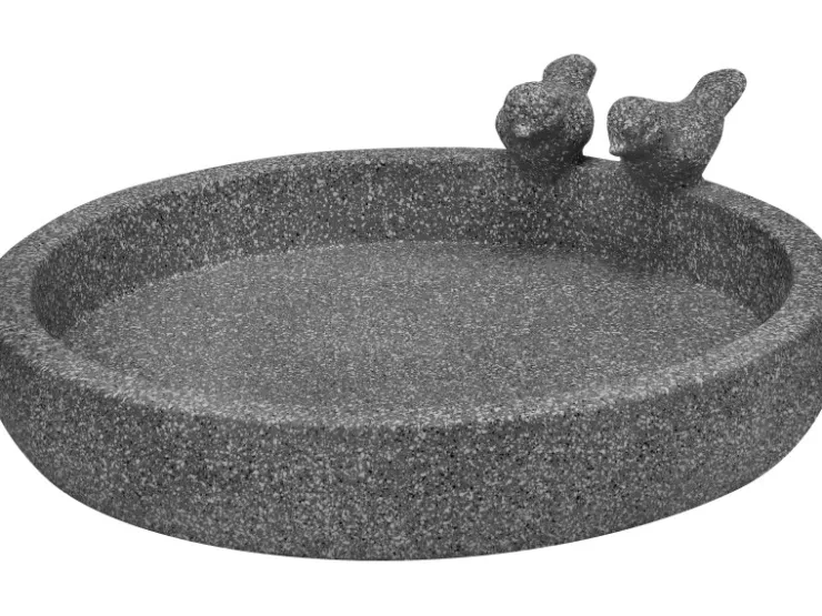 Runde Vogeltränke aus Zement Ø 32 cm x 8 cm