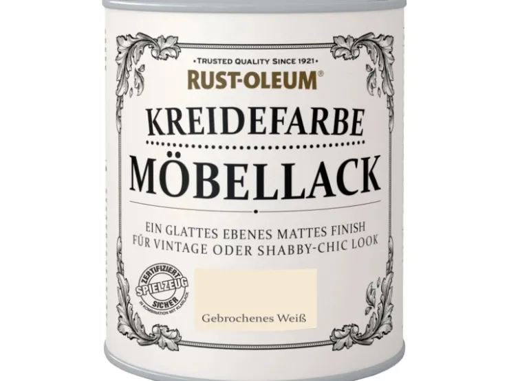 Rust-Oleum Kreidefarbe Möbellack Matt 750 ml* Weißlacke|Kreativfarben