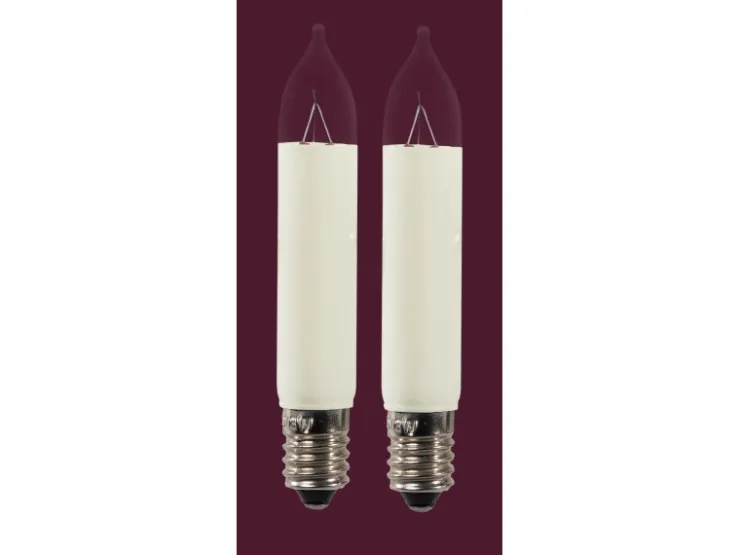 Saico Kleinschaftkerze 2er-Pack E10-Fassung, 8V, 3W Warmweiß