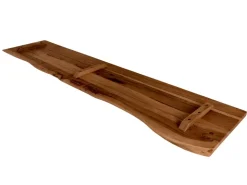 SAM Holzplatte Arya mit Echter Baumkante Einseitig 140 x 30 cm Akazienholz Nussbaum* Regale Massivholz|Sideboards