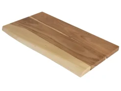 SAM Holzplatte Arya mit Echter Baumkante Einseitig 60 x 30 cm Akazienholz Natur* Regale Massivholz