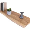 SAM Holzplatte Arya mit Echter Baumkante Einseitig 100 x 30 cm Akazienholz Natur