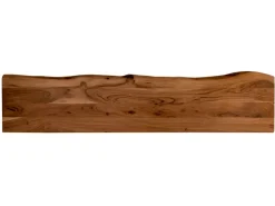 SAM Holzplatte Arya mit Echter Baumkante Einseitig 120 x 30 cm Akazienholz Nussbaum