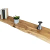 SAM Holzplatte Arya mit Echter Baumkante Einseitig 120 x 30 cm Akazienholz Natur* Regale Massivholz