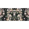 Sanders & Sanders Fototapete Blumen Multicolor Auf Schwarz 800 x 250 cm 611946