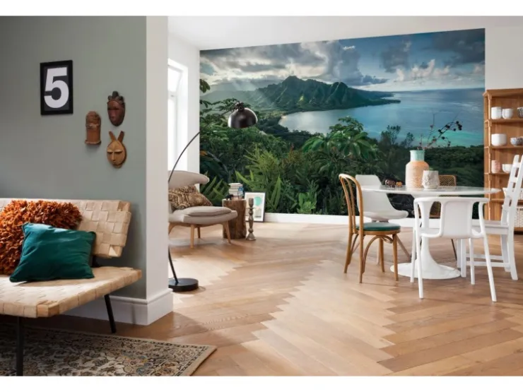 Sanders & Sanders Fototapete Tropische Insel Grün und Blau 450 x 280 cm 612698* Fototapeten