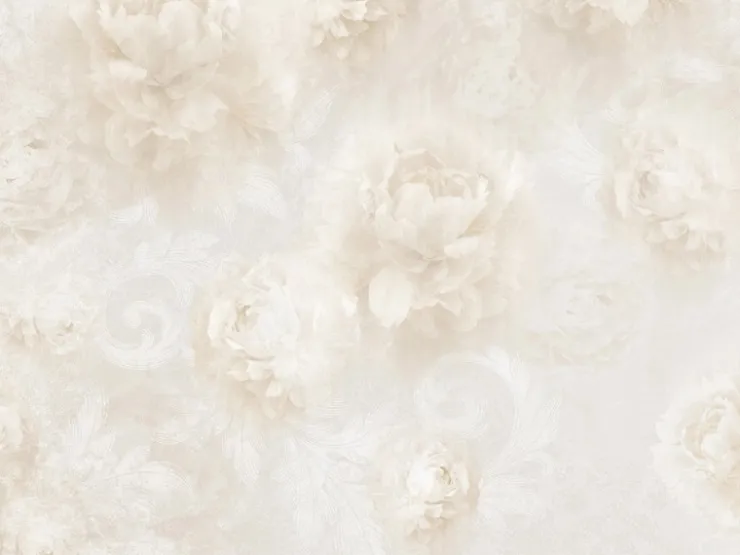 Sanders & Sanders Fototapete Blumen Hellbeige 360 x 270 cm 600513* Fototapeten
