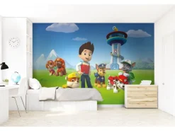 Sanders & Sanders Fototapete Paw Patrol Blau Grün und Rot 360 x 270 cm 600598* Fototapeten