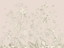 Sanders & Sanders Poster Blumenmuster Beige 1.1 x 1.55 m 601241* Wandtattoos
