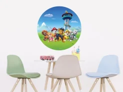 Sanders & Sanders Selbstklebende Runde Tapete Paw Patrol Blau und Grün Ø 70 cm 601292* Wandtattoos
