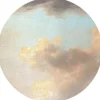 Sanders & Sanders Selbstklebende Runde Tapete Clous Blau und Beige Ø 125 cm 611729* Wandtattoos