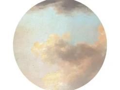 Sanders & Sanders Selbstklebende Runde Tapete Clous Blau und Beige Ø 125 cm 611729* Wandtattoos