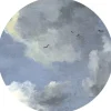 Sanders & Sanders Selbstklebende Runde Tapete Wolken Graublau Ø 125 cm 611771* Wandtattoos