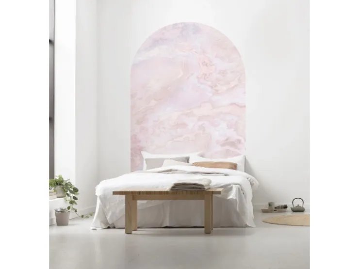 Sanders & Sanders Selbstklebende Runde Tapete Marmor Rosa 127 x 200 cm 611745* Wandtattoos