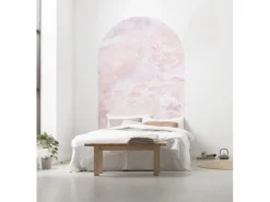 Sanders & Sanders Selbstklebende Runde Tapete Marmor Rosa 127 x 200 cm 611745* Wandtattoos