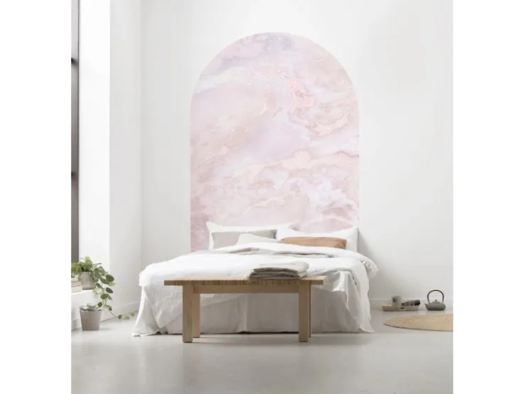 Sanders & Sanders Selbstklebende Runde Tapete Marmor Rosa 127 x 200 cm 611745* Wandtattoos