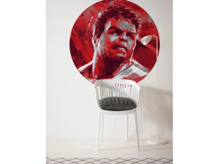 Sanders & Sanders Selbstklebende Runde Tapete Die Rächer Hulk Rot Ø 128 cm 612732* Wandtattoos