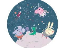 Sanders & Sanders Selbstklebende Runde Tapete Peppa Wutz Dunkelblau Ø 70 cm 601298* Wandtattoos