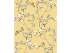 Sanders & Sanders Tapete Blumen Gelb und Grün 53 cm x 10 m* Dekorative Tapeten