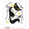 Sanders & Sanders Wandtattoo Katze Schwarz 65 x 85 cm 600287* Wandtattoos