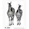 Sanders & Sanders Wandtattoo Zebras Schwarz-Weiß 65 x 85 cm 600295