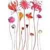 Sanders & Sanders Wandtattoo Blumen Rosa Violett und Grün 42,5 x 65 cm 600319* Wandtattoos