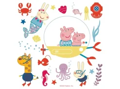 Sanders & Sanders Wandtattoo Peppa Wutz Multicolor 30 x 30 cm 601338* Wandtattoos