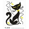 Sanders & Sanders Wandtattoo Katze Schwarz 65 x 85 cm 600286* Wandtattoos