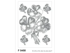 Sanders & Sanders Wandtattoo Blumen Grau 65 x 85 cm 600259