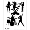 Sanders & Sanders Wandtattoo Rock'N'Roll Schwarz 65 x 85 cm 600297* Wandtattoos
