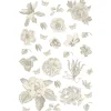 Sanders & Sanders Wandtattoo Blumen Grau 65 x 42.5 cm 601340* Wandtattoos