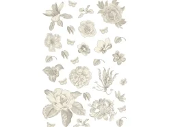 Sanders & Sanders Wandtattoo Blumen Grau 65 x 42.5 cm 601340* Wandtattoos