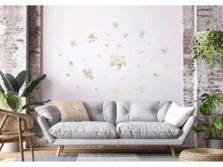 Sanders & Sanders Wandtattoo Blumen Grau 65 x 42.5 cm 601340* Wandtattoos