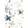 Sanders & Sanders Wandtattoo Blumenmuster Beige Blau und Orange 65 x 42.5 cm 601341* Wandtattoos