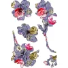 Sanders & Sanders Wandtattoo Blumen Lila Gelb und Rot 42,5 x 65 cm 600325* Wandtattoos