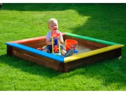 Dobar Sandkasten wetterfest 117 cm x 117 cm Bunt FSC®
