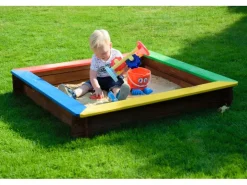 Dobar Sandkasten wetterfest 117 cm x 117 cm Bunt FSC®