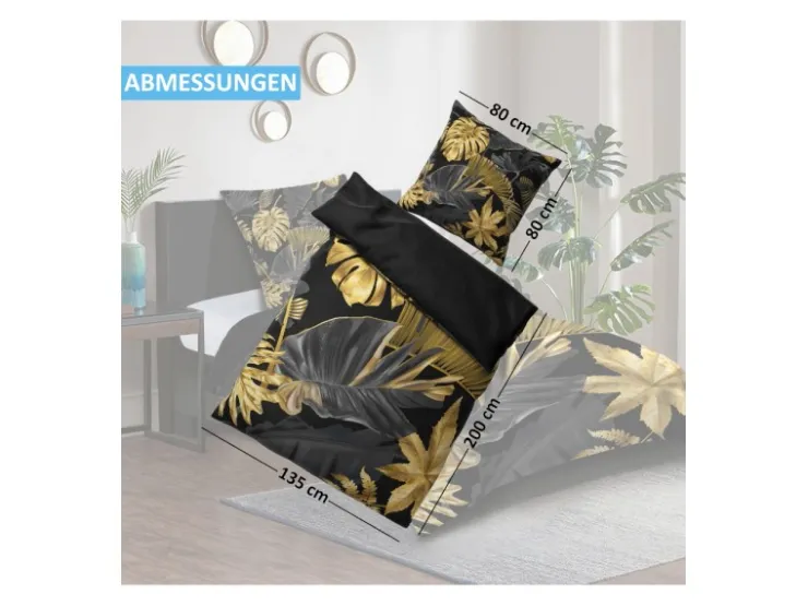 Sanilo Bettwäsche 2-teilig Golden Leaves* Decken|Bettwäsche
