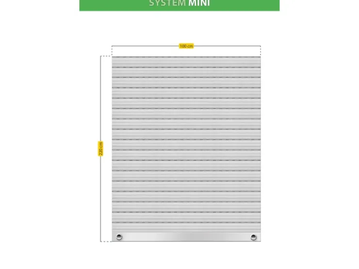 Schellenberg Rollladenpanzer Mini PVC 220 cm x 100 cm Grau* Insektenschutz