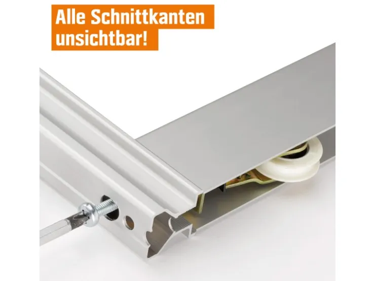 Skyscope Schiebetür-Bau-Set Kniestock Profil Silber Dekor 1022 x 1400 mm* Sideboards