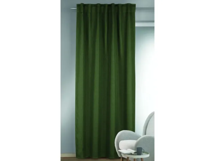 Sehlbach Schlaufenschal mit verdeckte Schlaufen und Gardinenband DimOut Jolie Tanne 245x1
