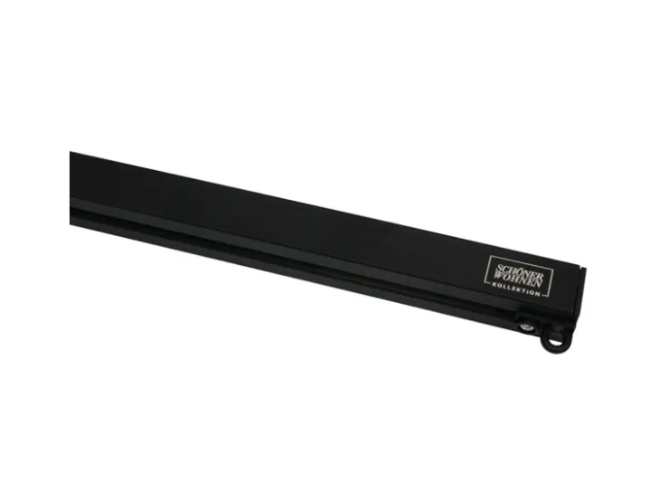 Schöner Wohnen Kollektion Schöner Wohnen Aluminium-Vorhangschienenset Emilia 1-läufig 200 cm Schwarz-Matt* Gardinen|Gardinenschienen