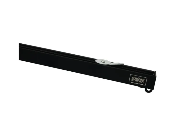 Schöner Wohnen Kollektion Schöner Wohnen Aluminium-Vorhangschienenset Emilia 1-läufig 230 cm Schwarz-Matt* Türvorhänge|Rollos