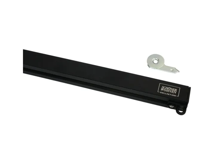 Schöner Wohnen Kollektion Schöner Wohnen Aluminium-Vorhangschienenset Emilia 1-läufig 230 cm Schwarz-Matt* Türvorhänge|Rollos