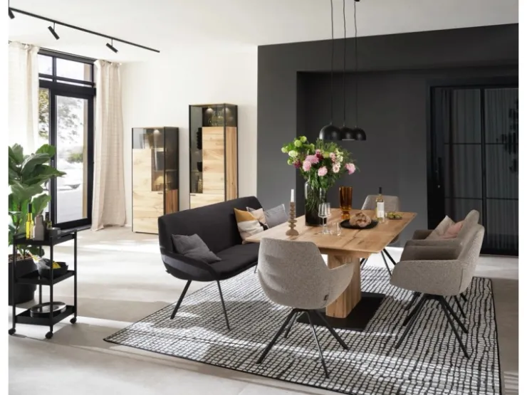 Schöner Wohnen Kollektion Schöner Wohnen Aluminium-Vorhangschienenset Emilia 1-läufig 160 cm Schwarz-Matt* Insektenschutz|Gardinenschienen