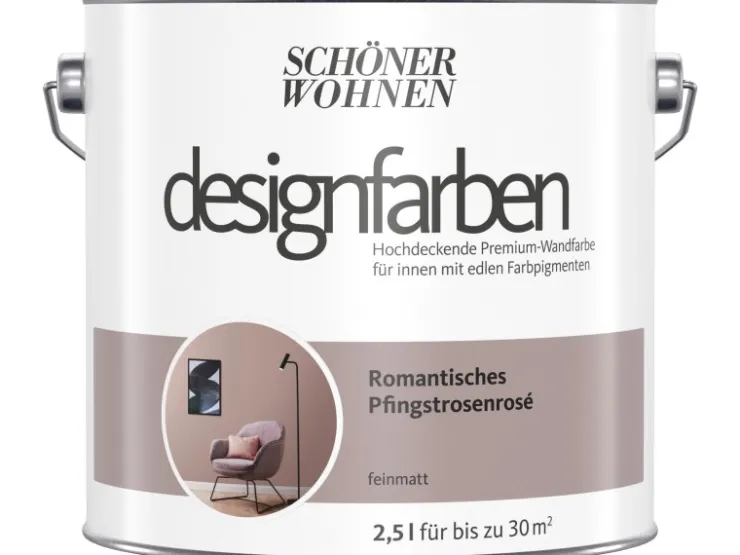 SCHÖNER WOHNEN-Farbe Schöner Wohnen Designfarben Romantisches Pfingstrosenrosé 2,5 l* Innenfarben