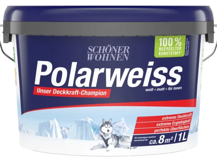 SCHÖNER WOHNEN-Farbe Schöner Wohnen Innen- und Wandfarbe Polarweiss Matt 1 l* Weißlacke