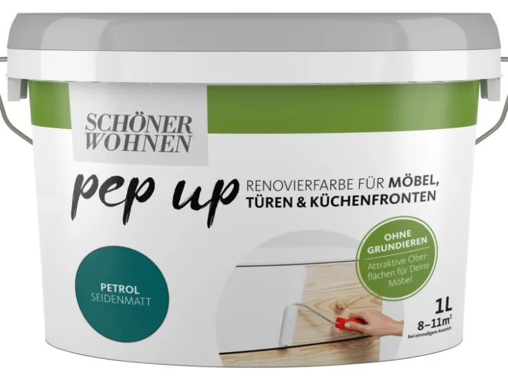 SCHÖNER WOHNEN-Farbe Schöner Wohnen pep up Renovierfarbe Möbel, Türen und Küchenfronten 1 l